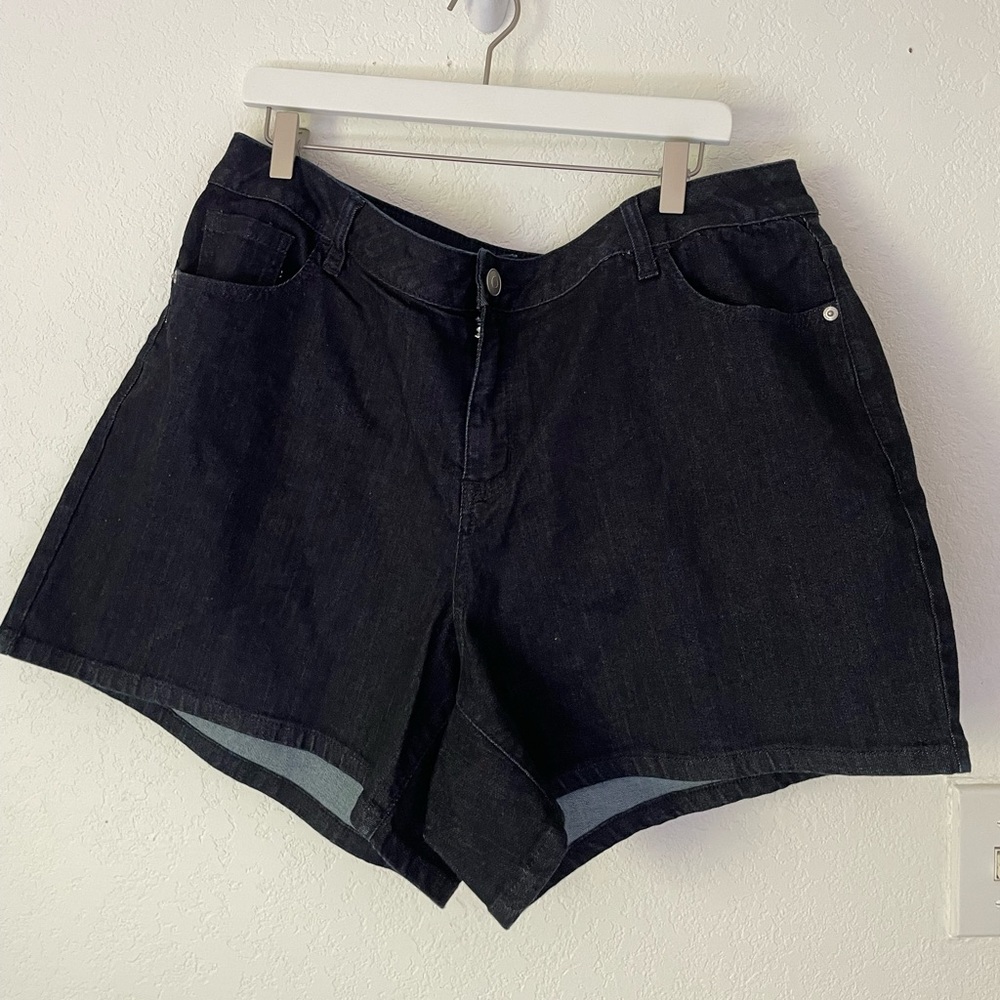 Dark denim shorts from Lane Bryant